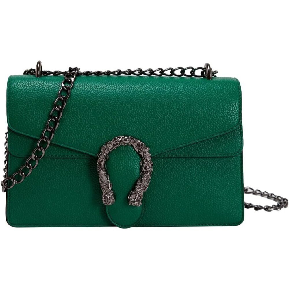 Vegan Chain Crossbody Bag Women Fashion Evening Handbags Slim Satchel